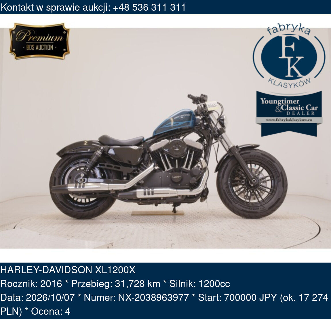 HARLEY-DAVIDSON XL1200X 2016 - zdjęcie 2