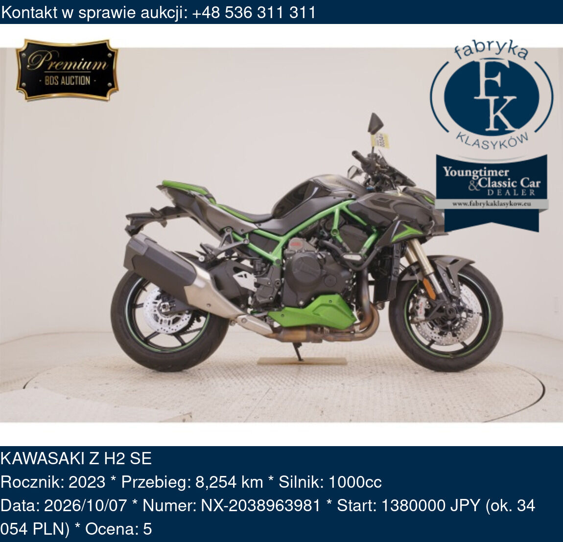 KAWASAKI Z H2 SE 2023 - zdjęcie 2