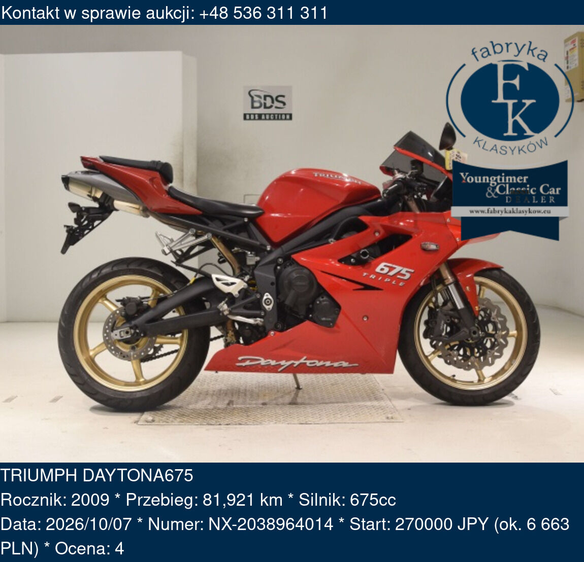 TRIUMPH DAYTONA675 2009 - zdjęcie 2
