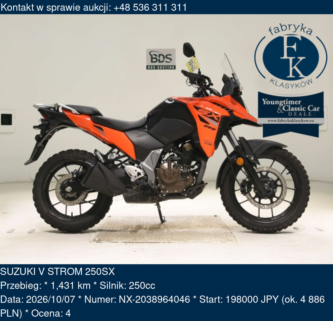 SUZUKI V STROM 250SX  - zdjęcie 2