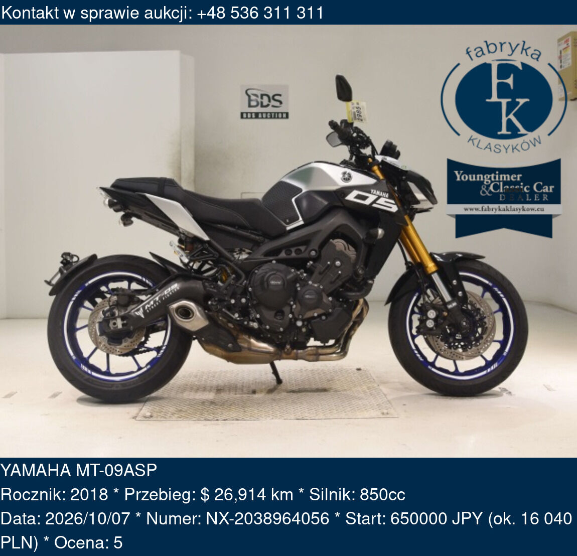 YAMAHA MT-09ASP 2018 - zdjęcie 2