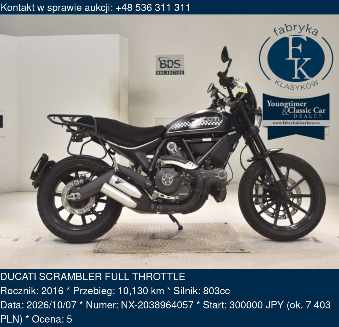 DUCATI SCRAMBLER FULL THROTTLE 2016 - zdjęcie 2