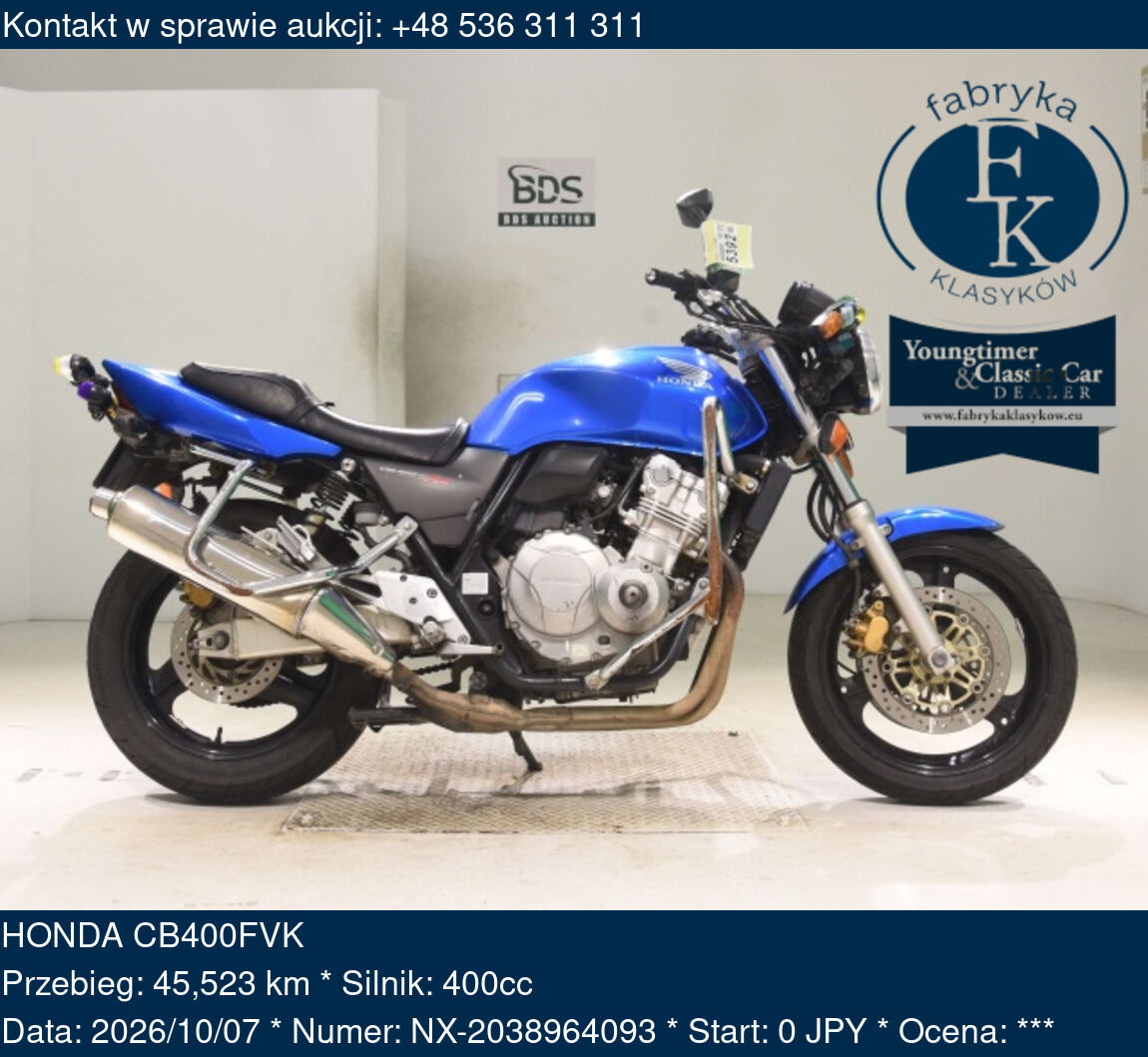 HONDA CB400FVK  - zdjęcie 2