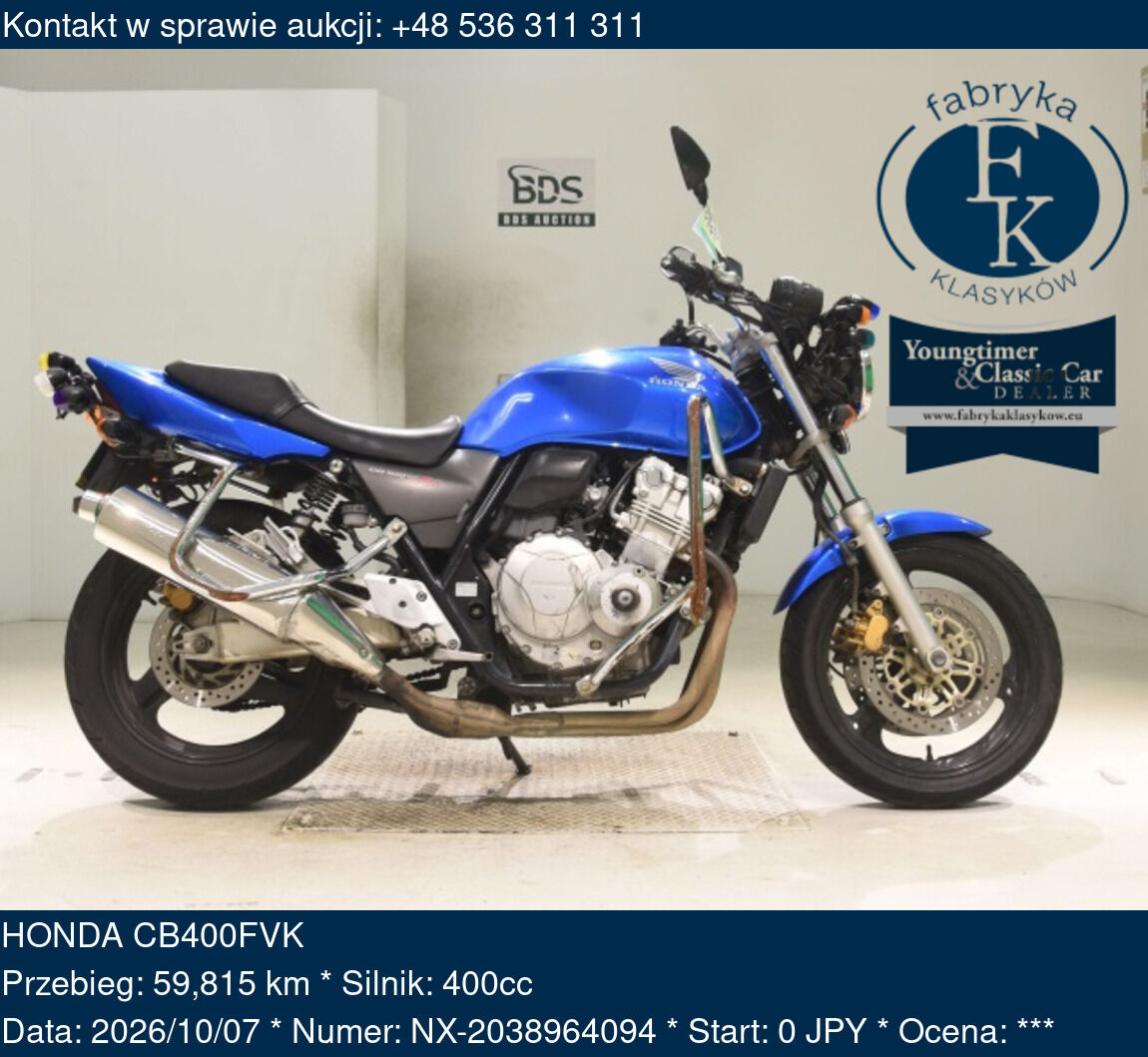 HONDA CB400FVK  - zdjęcie 2