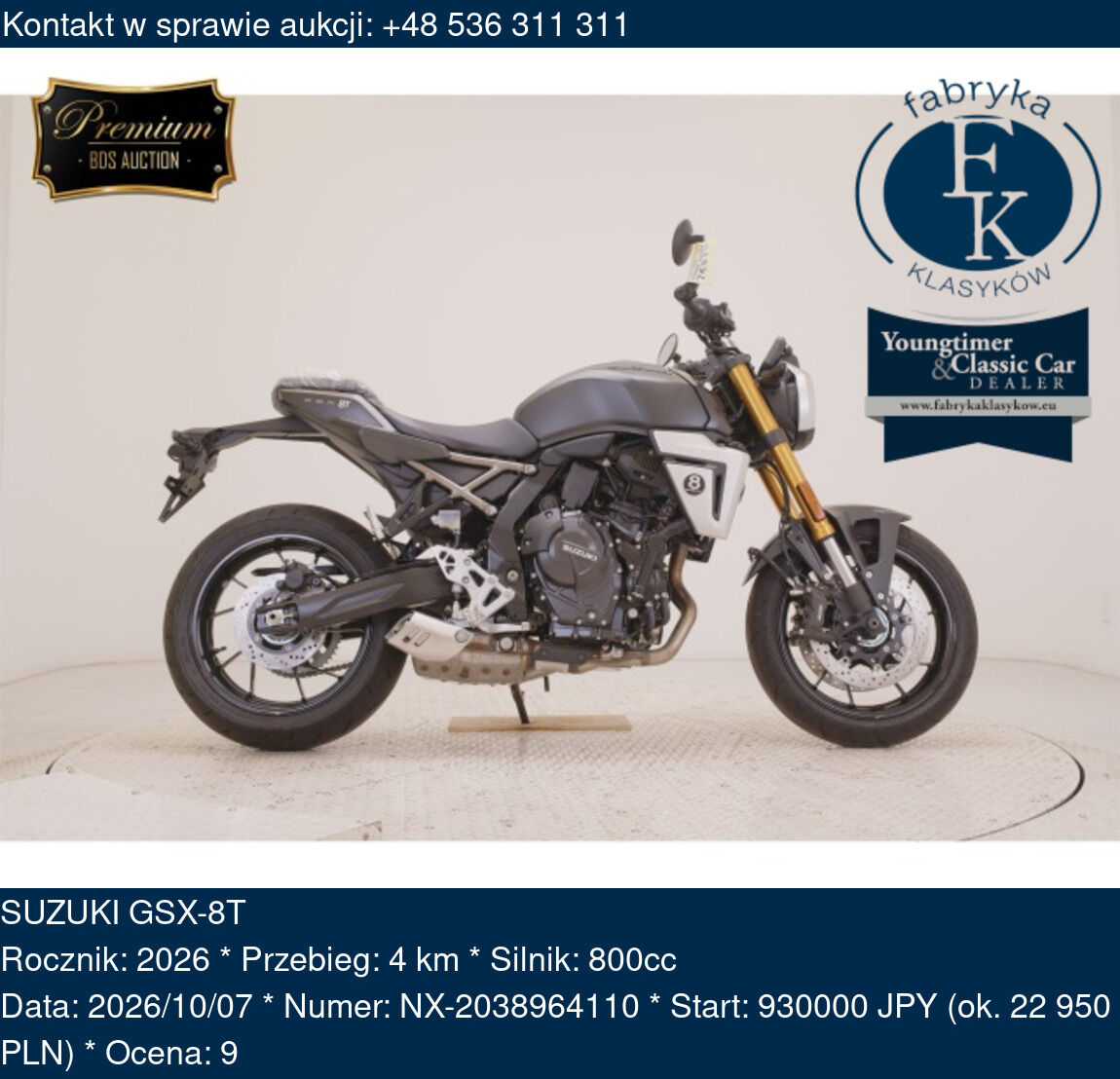 SUZUKI GSX-8T 2026 - zdjęcie 2