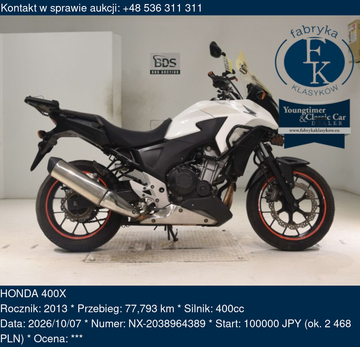 HONDA 400X 2013 - zdjęcie 2