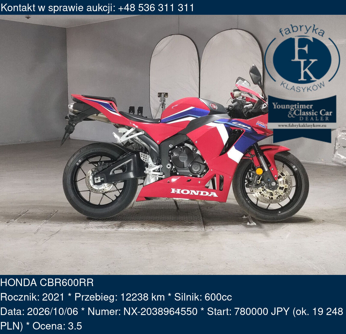 HONDA CBR600RR 2021 - zdjęcie 2