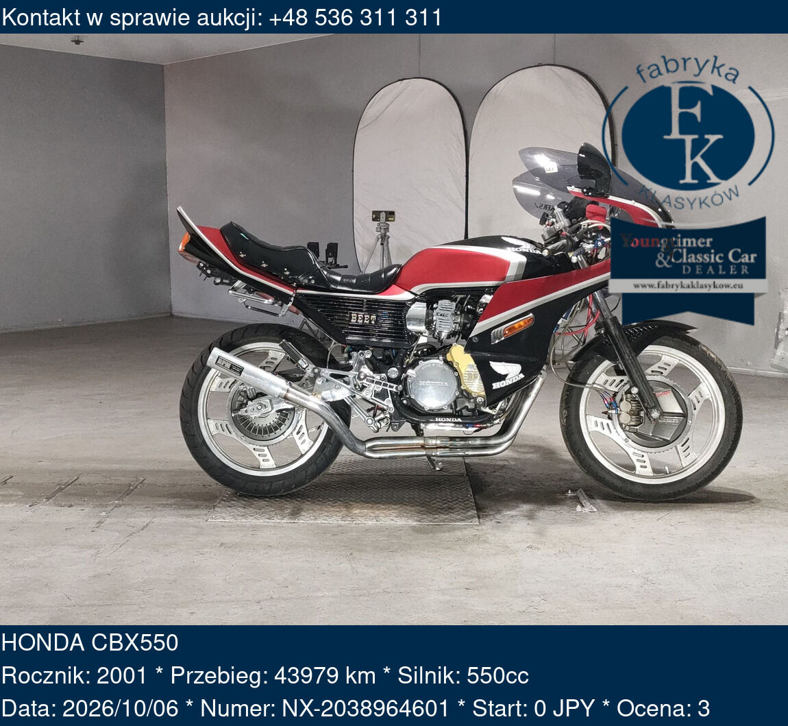 HONDA CBX550 2001 - zdjęcie 2