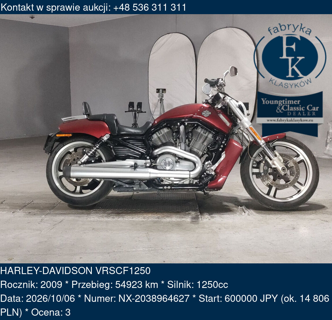 HARLEY-DAVIDSON VRSCF1250 2009 - zdjęcie 2