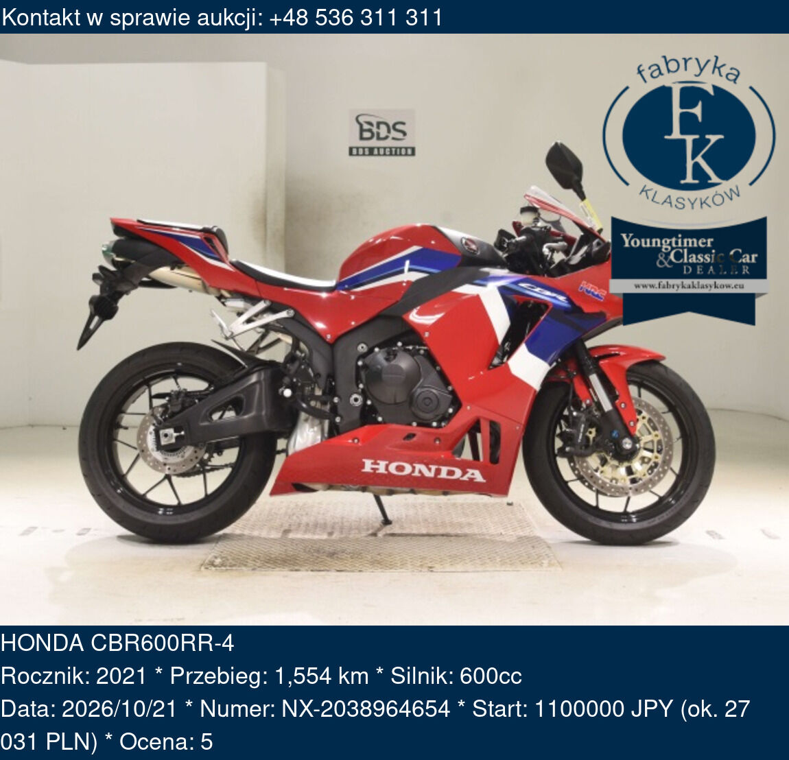 HONDA CBR600RR-4 2021 - zdjęcie 2