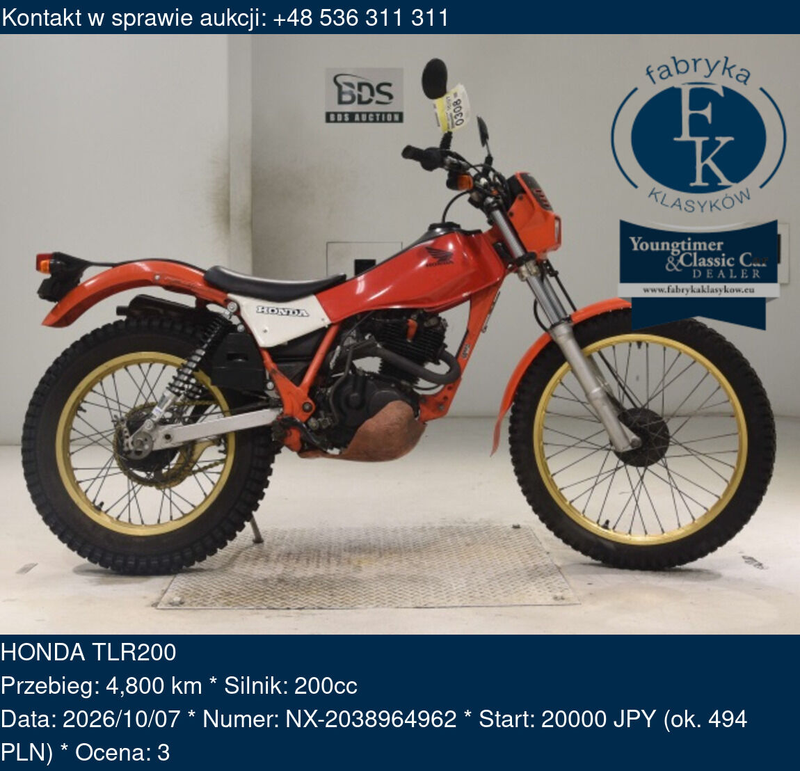 HONDA TLR200  - zdjęcie 2