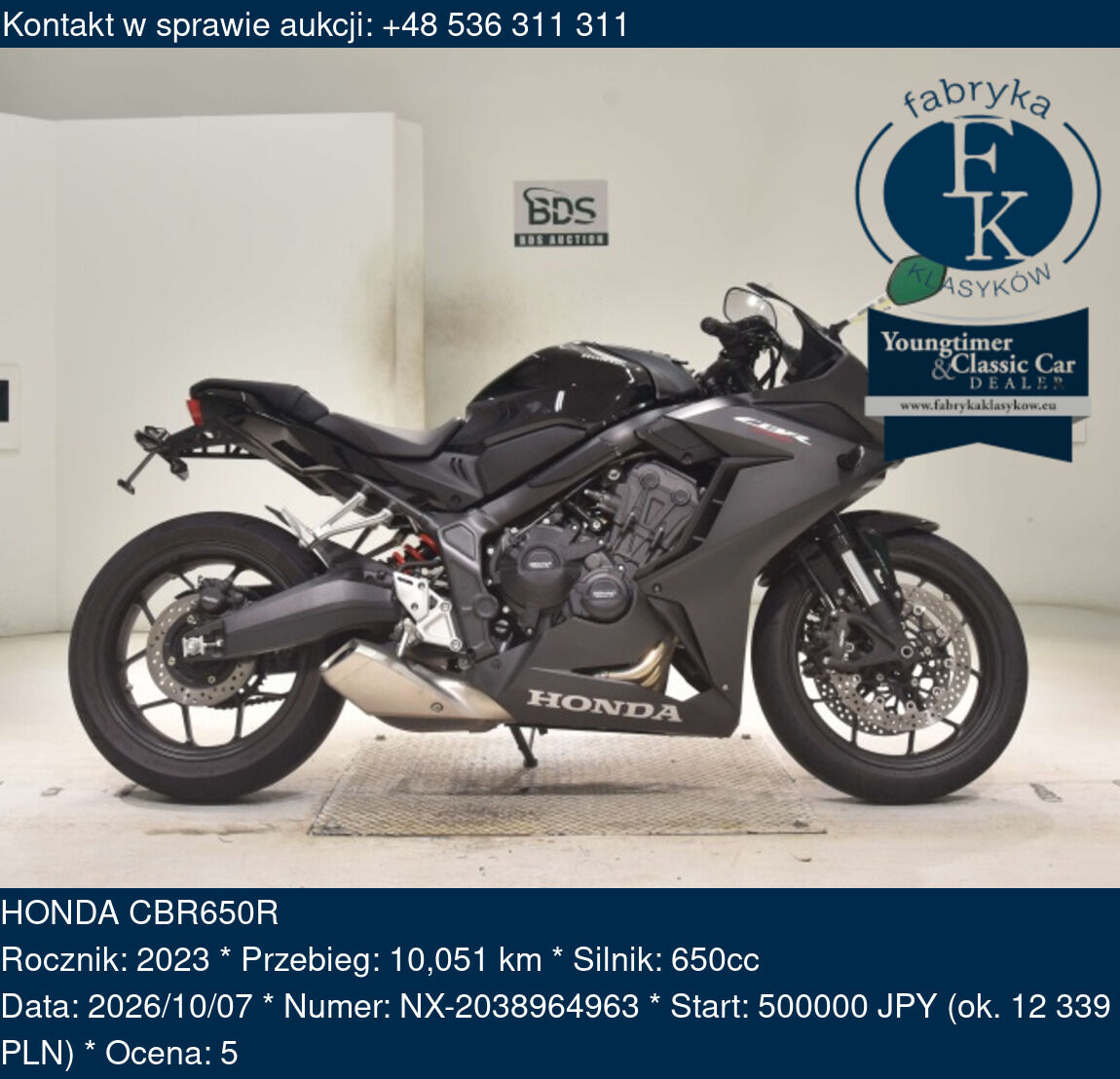 HONDA CBR650R 2023 - zdjęcie 2