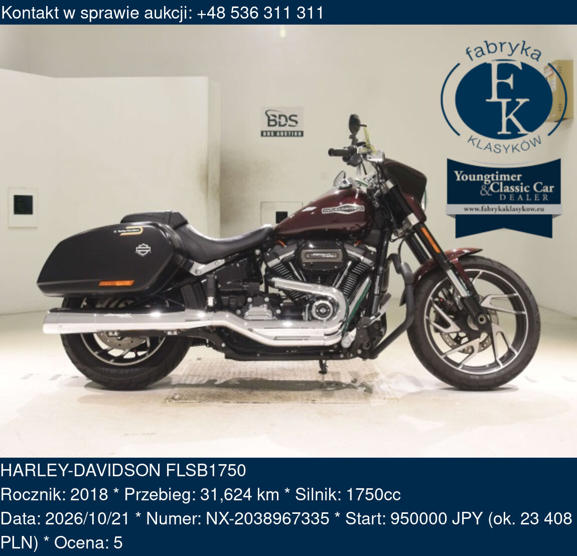 HARLEY-DAVIDSON FLSB1750 2018 - zdjęcie 2