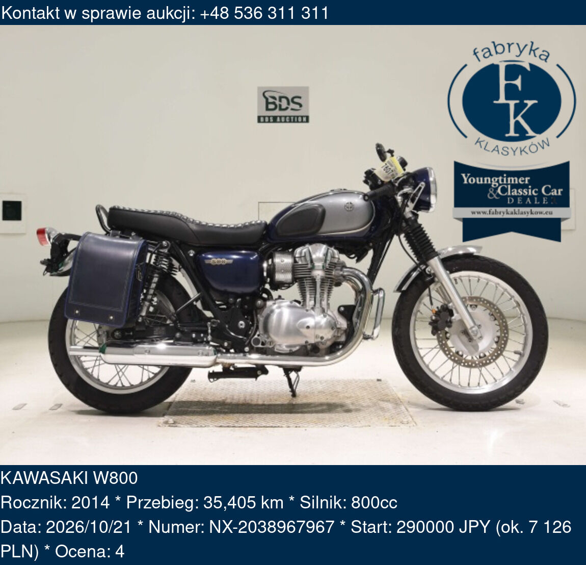 KAWASAKI W800 2014 - zdjęcie 2