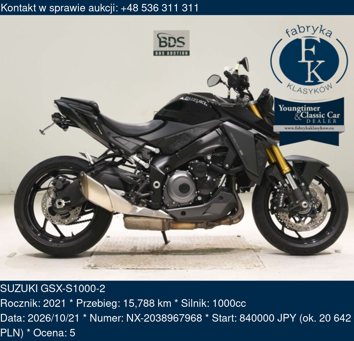 SUZUKI GSX-S1000-2 2021 - zdjęcie 2