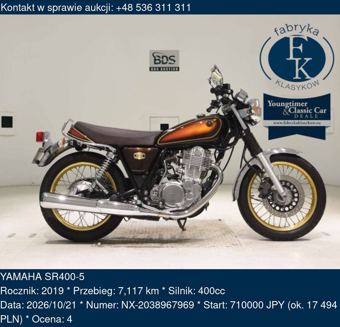 YAMAHA SR400-5 2019 - zdjęcie 2