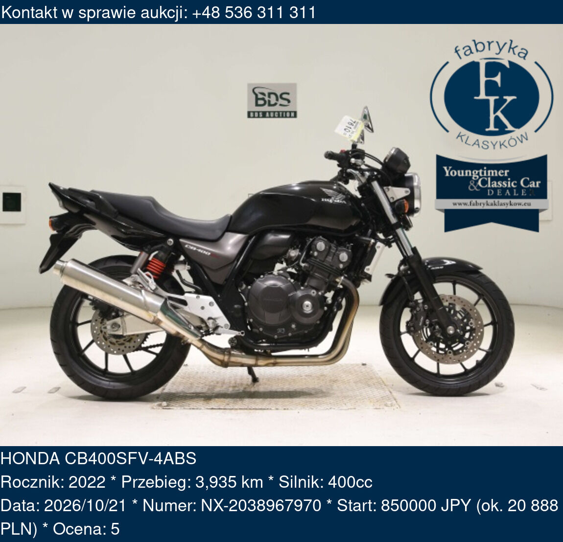 HONDA CB400SFV-4ABS 2022 - zdjęcie 2