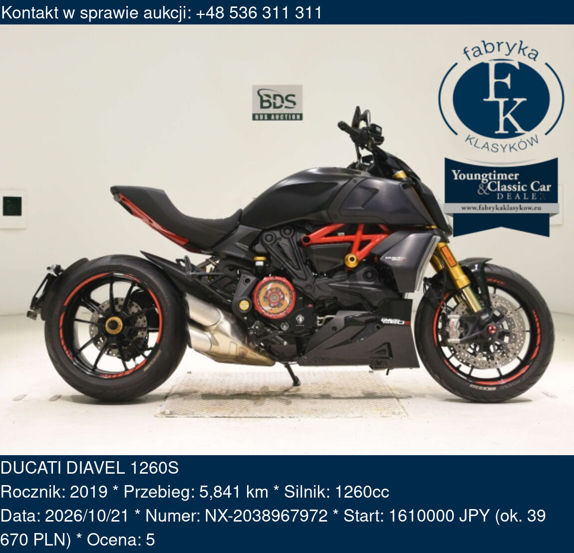 DUCATI DIAVEL 1260S 2019 - zdjęcie 2