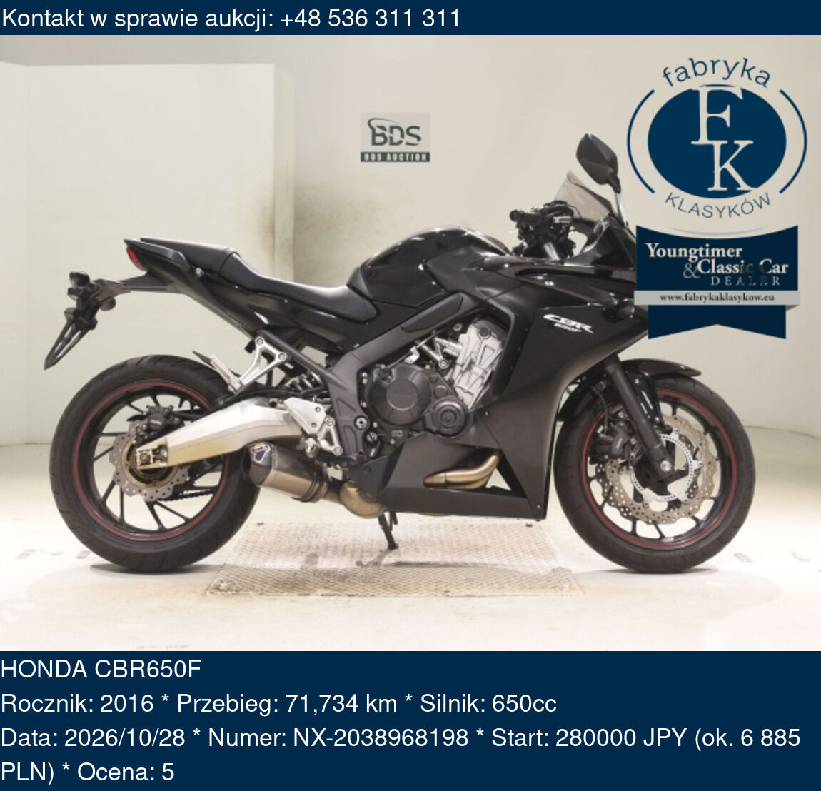 HONDA CBR650F 2016 - zdjęcie 2
