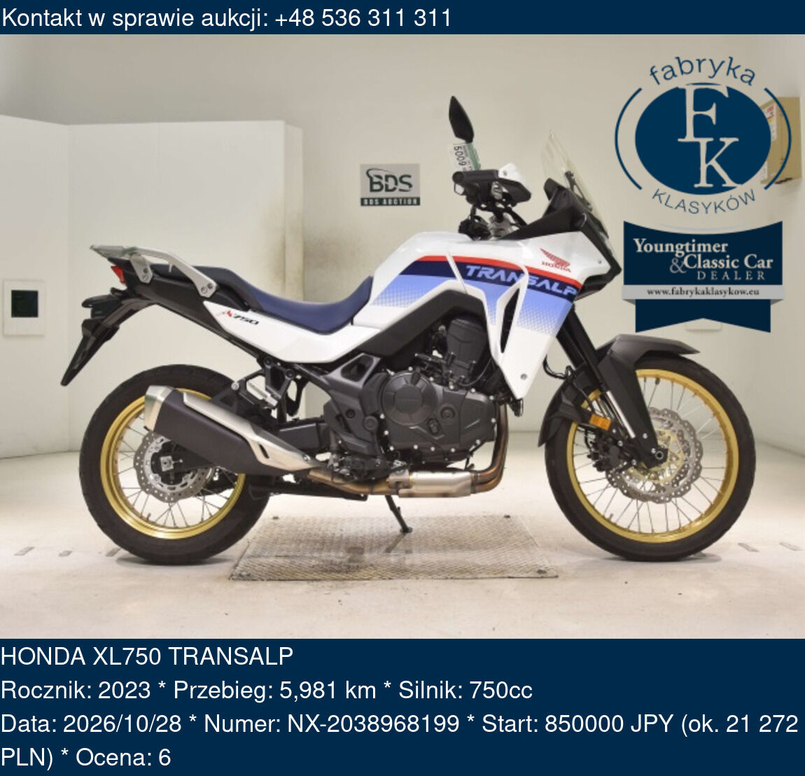 HONDA XL750 TRANSALP 2023 - zdjęcie 2