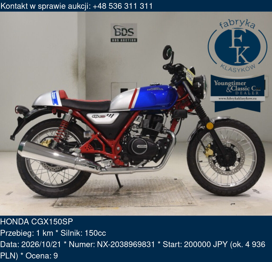 HONDA CGX150SP - zdjęcie 2