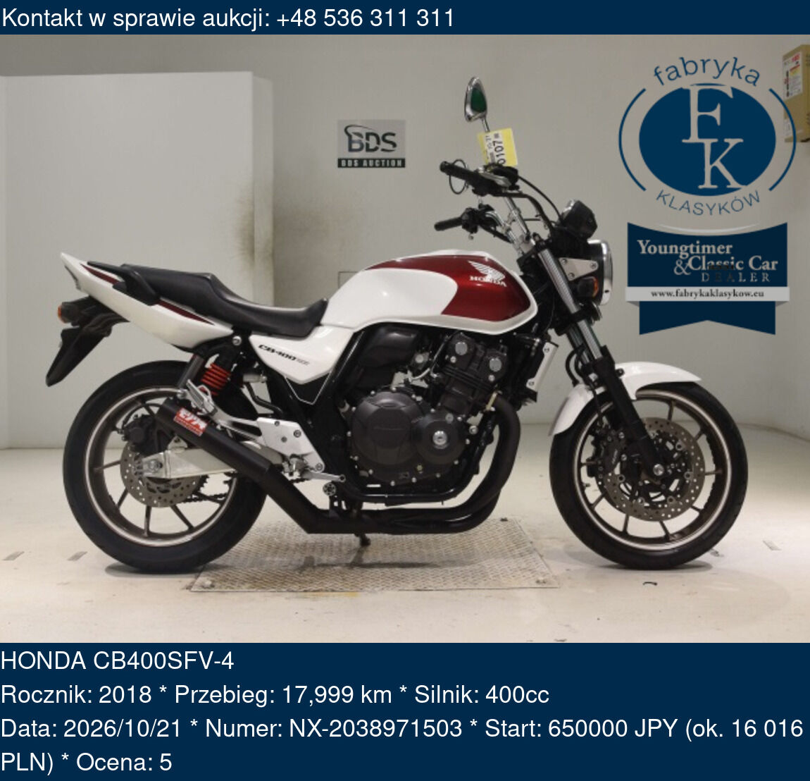 HONDA CB400SFV-4 2018 - zdjęcie 2