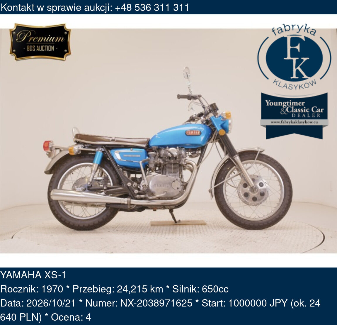 YAMAHA XS-1 1970 - zdjęcie 2