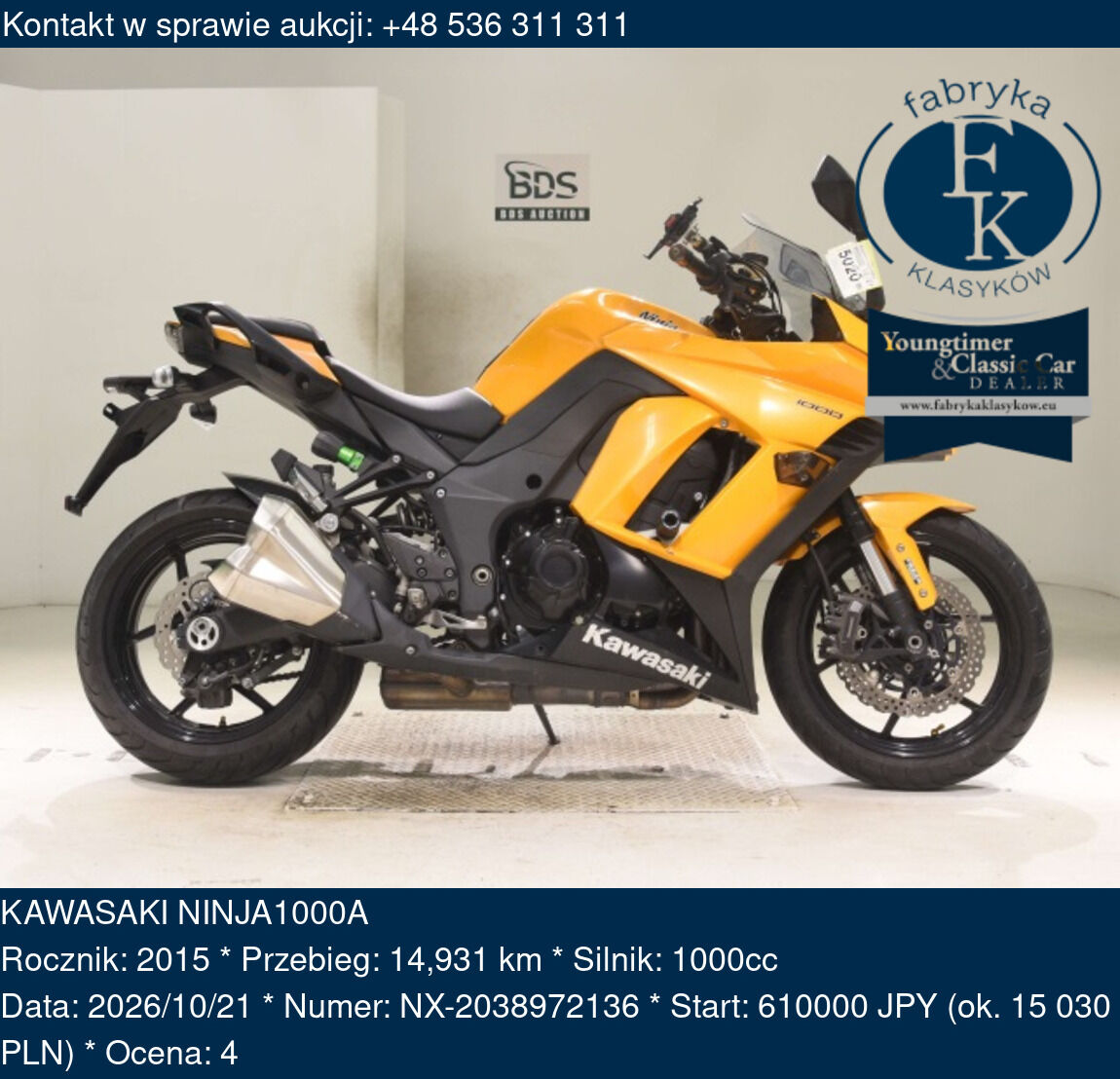 KAWASAKI NINJA1000A 2015 - zdjęcie 2