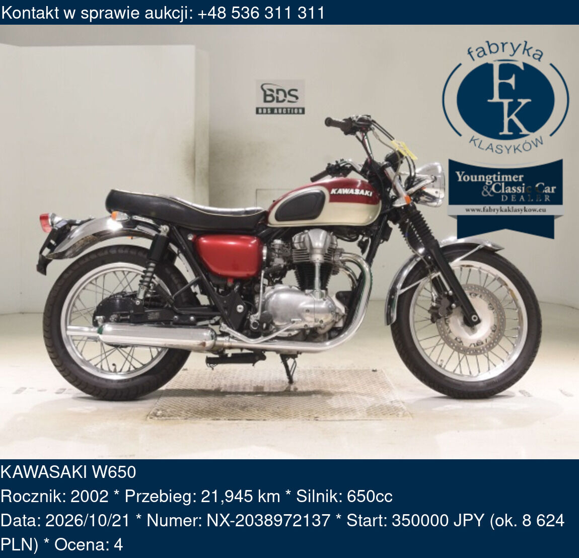 KAWASAKI W650 2002 - zdjęcie 2