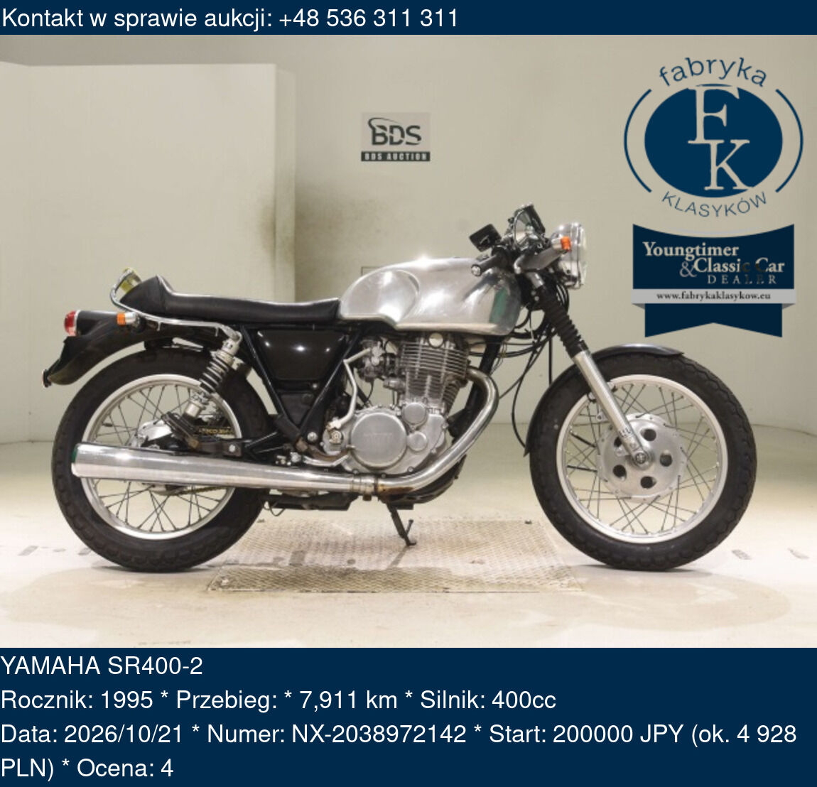 YAMAHA SR400-2 1995 - zdjęcie 2