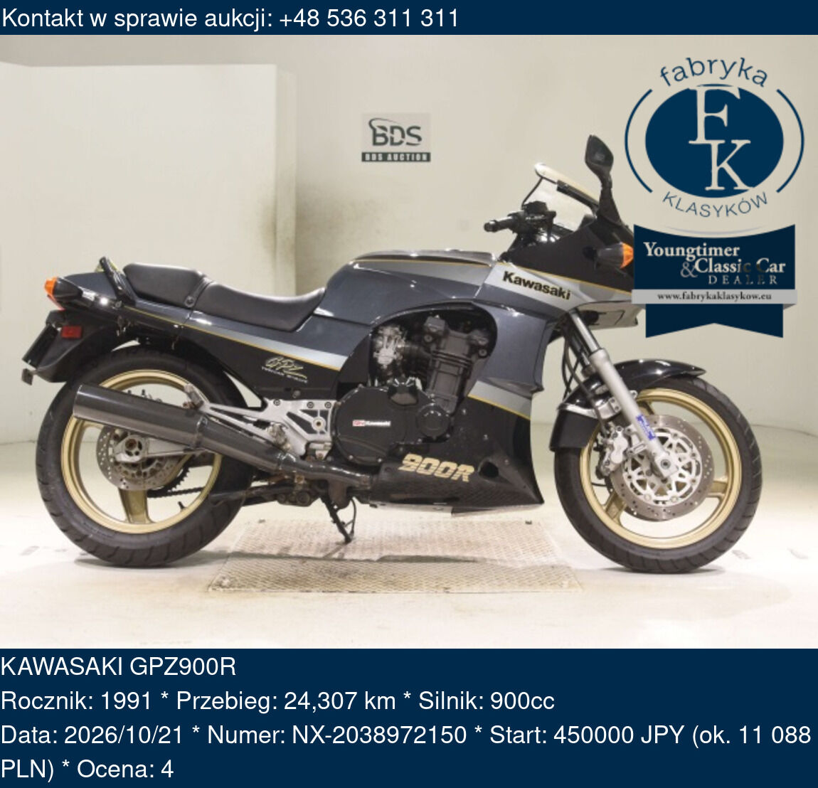 KAWASAKI GPZ900R 1991 - zdjęcie 2