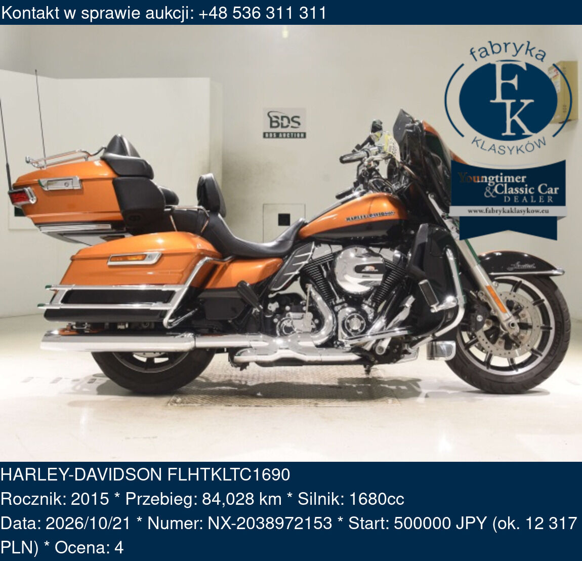 HARLEY-DAVIDSON FLHTKLTC1690 2015 - zdjęcie 2