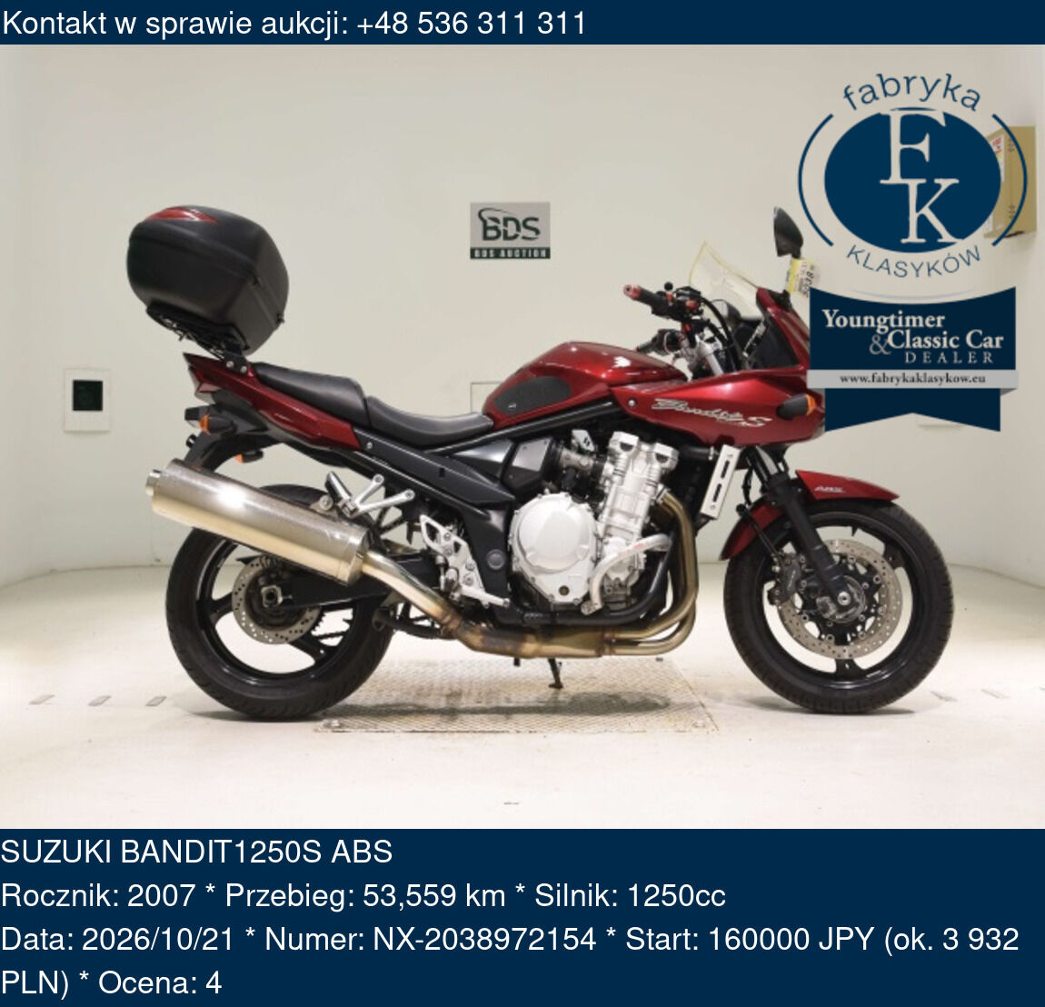 SUZUKI BANDIT1250S ABS 2007 - zdjęcie 2