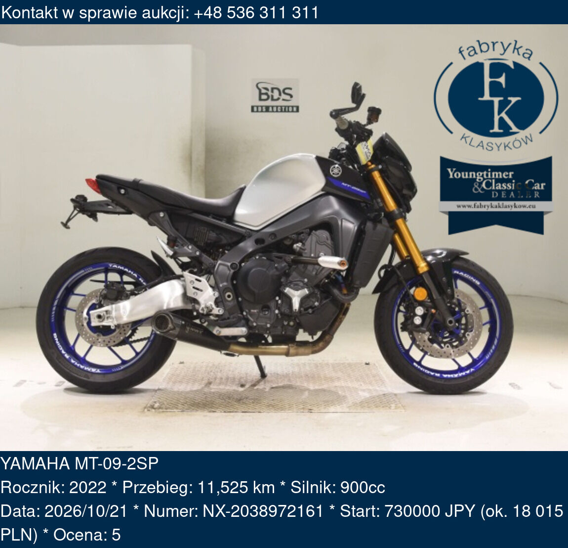 YAMAHA MT-09-2SP 2022 - zdjęcie 2