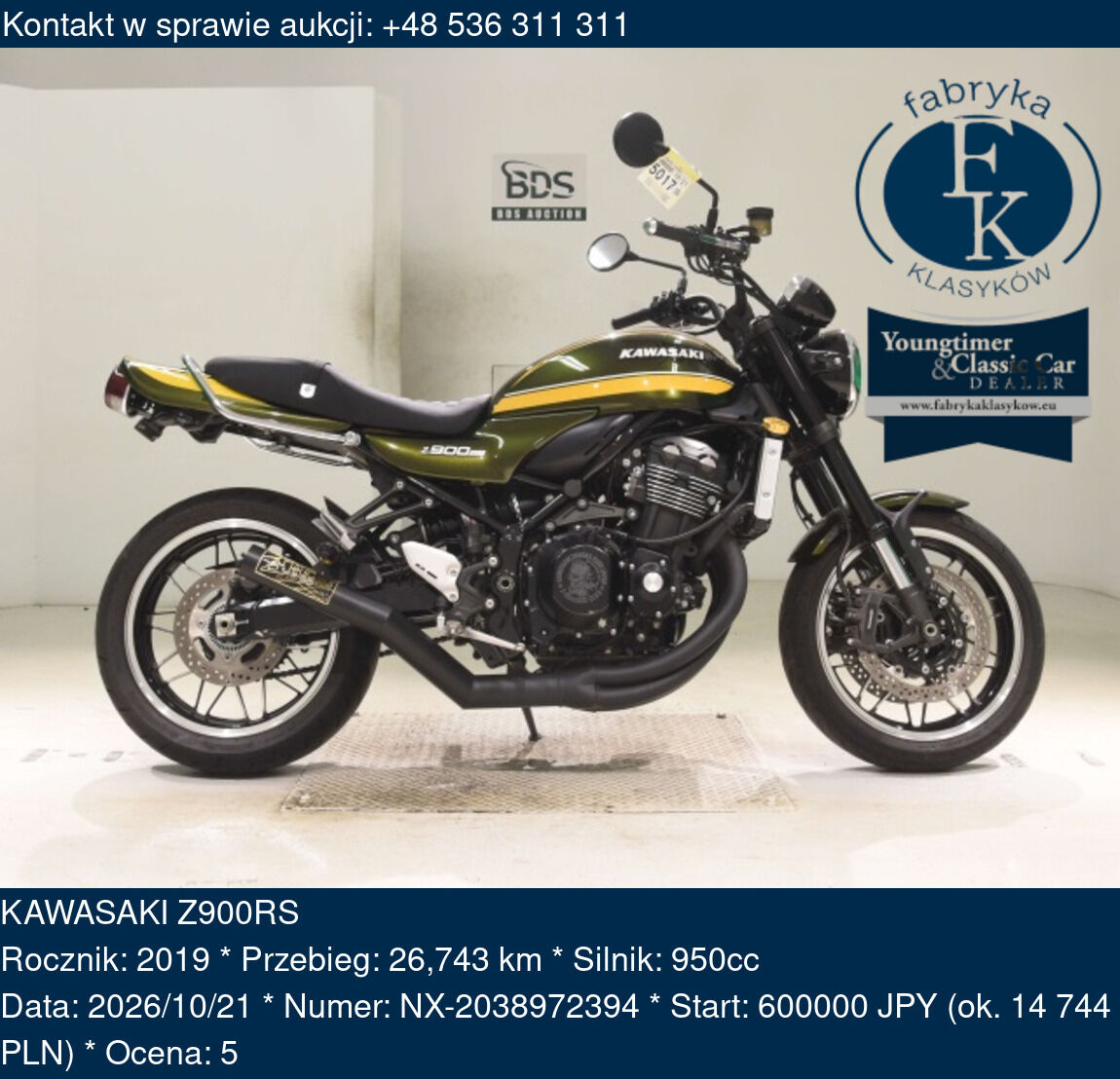 KAWASAKI Z900RS 2019 - zdjęcie 2
