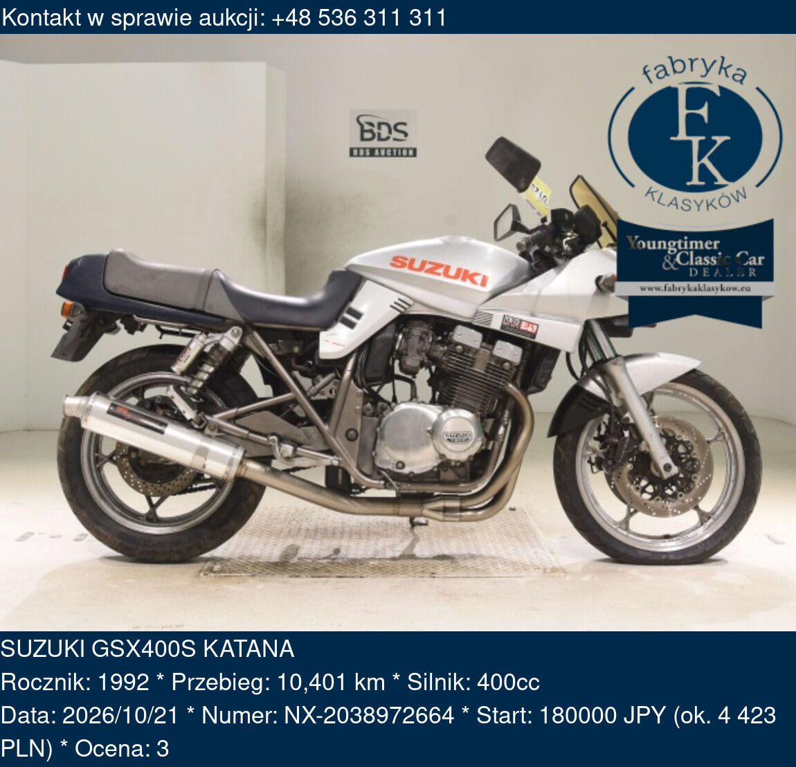 SUZUKI GSX400S KATANA 1992 - zdjęcie 2