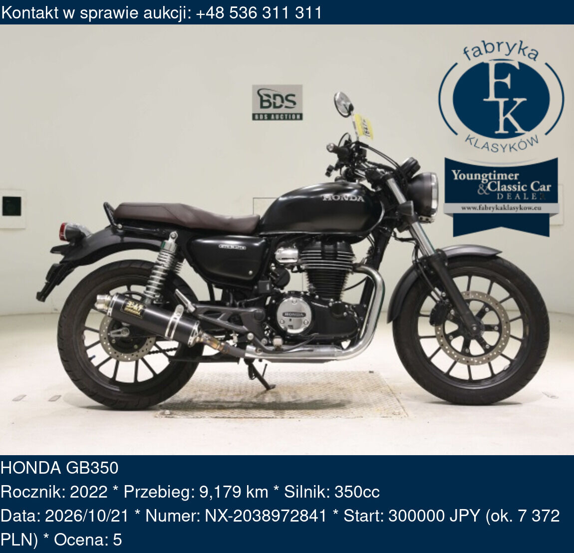 HONDA GB350 2022 - zdjęcie 2