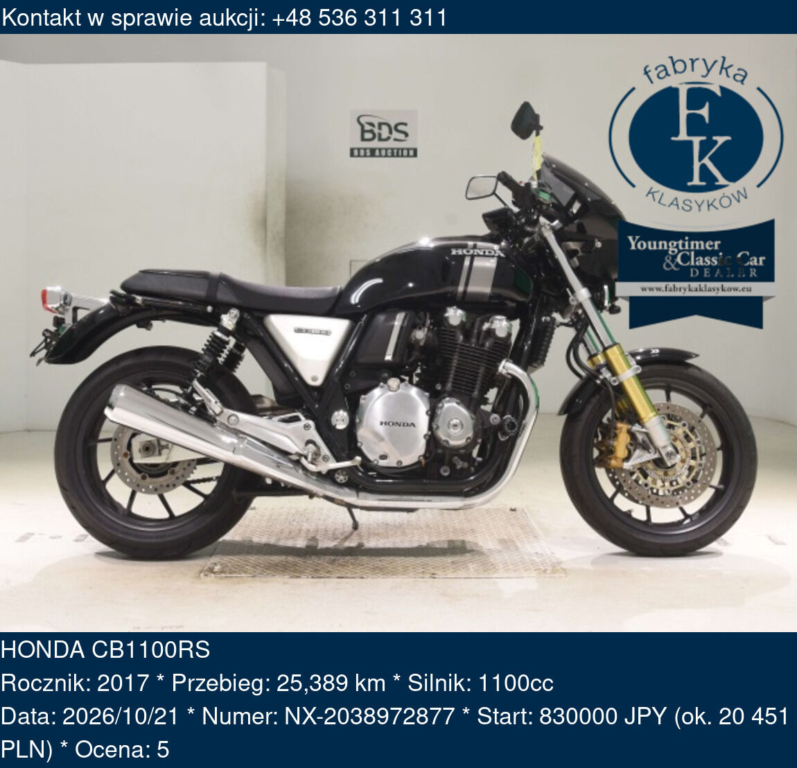 HONDA CB1100RS 2017 - zdjęcie 2