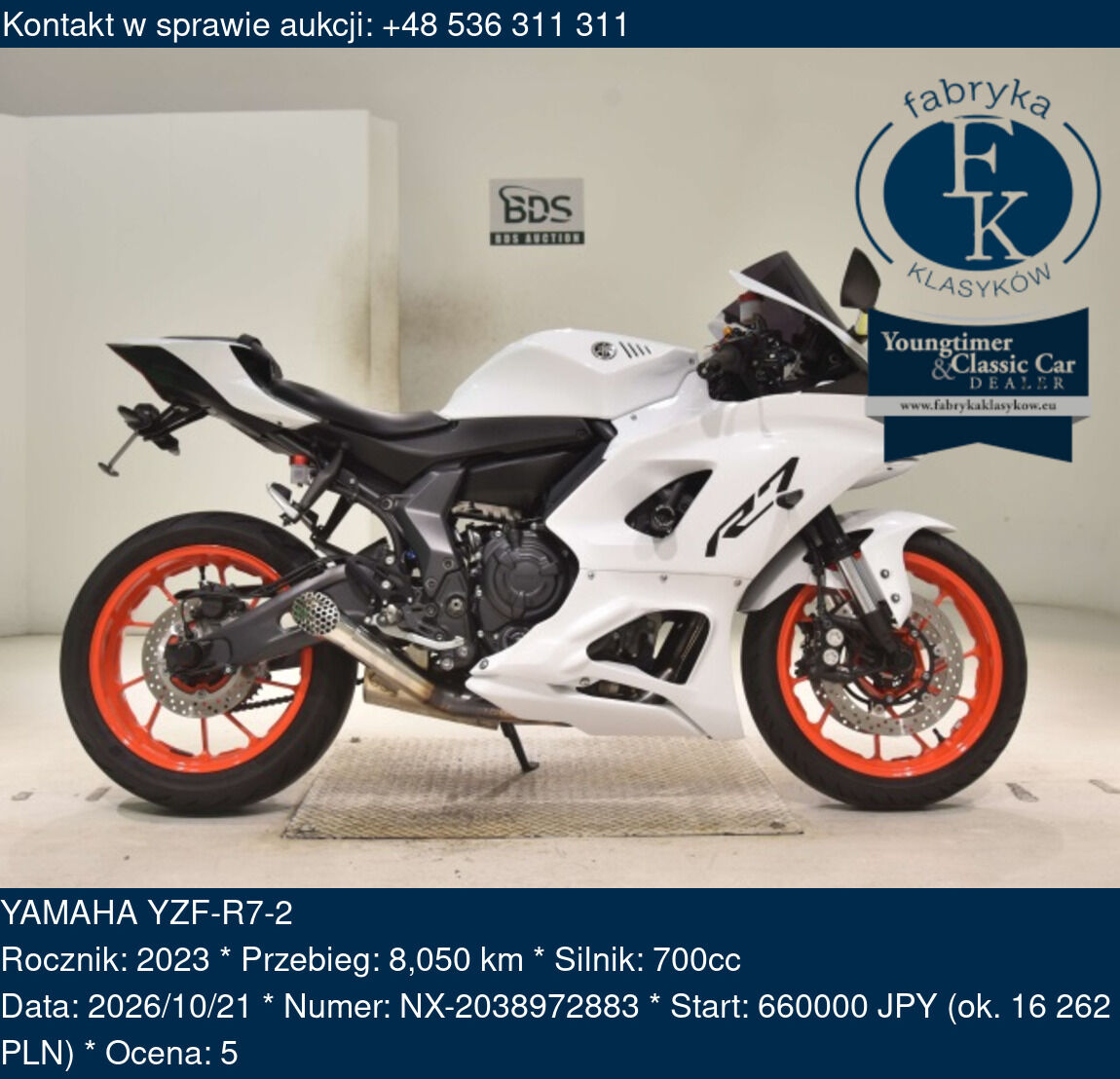 YAMAHA YZF-R7-2 2023 - zdjęcie 2