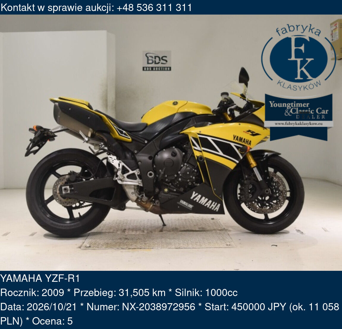 YAMAHA YZF-R1 2009 - zdjęcie 2