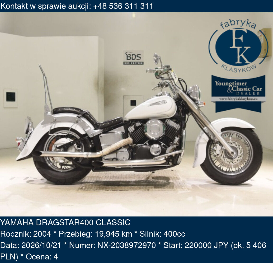 YAMAHA DRAGSTAR400 CLASSIC 2004 - zdjęcie 2