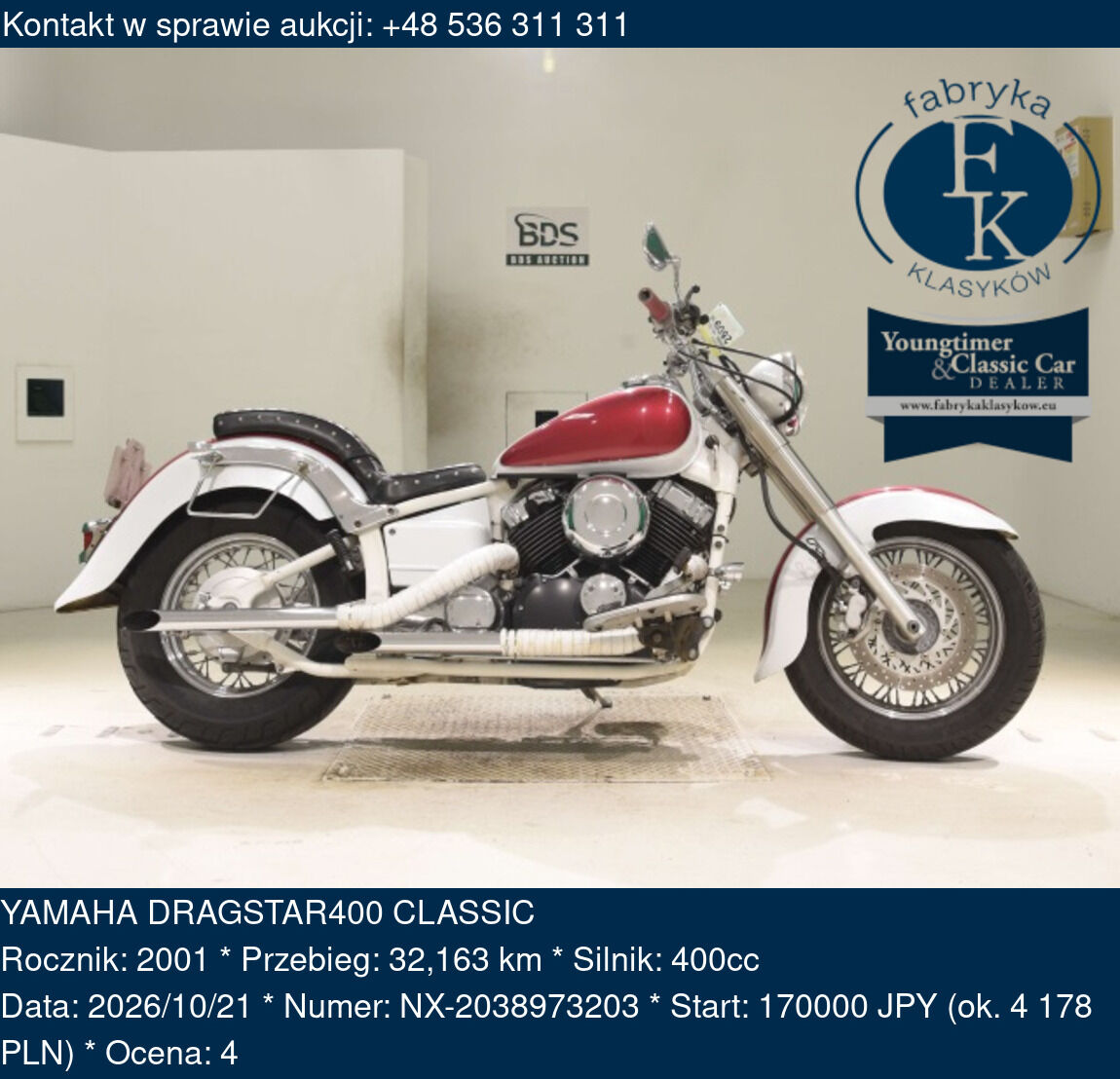 YAMAHA DRAGSTAR400 CLASSIC 2001 - zdjęcie 2