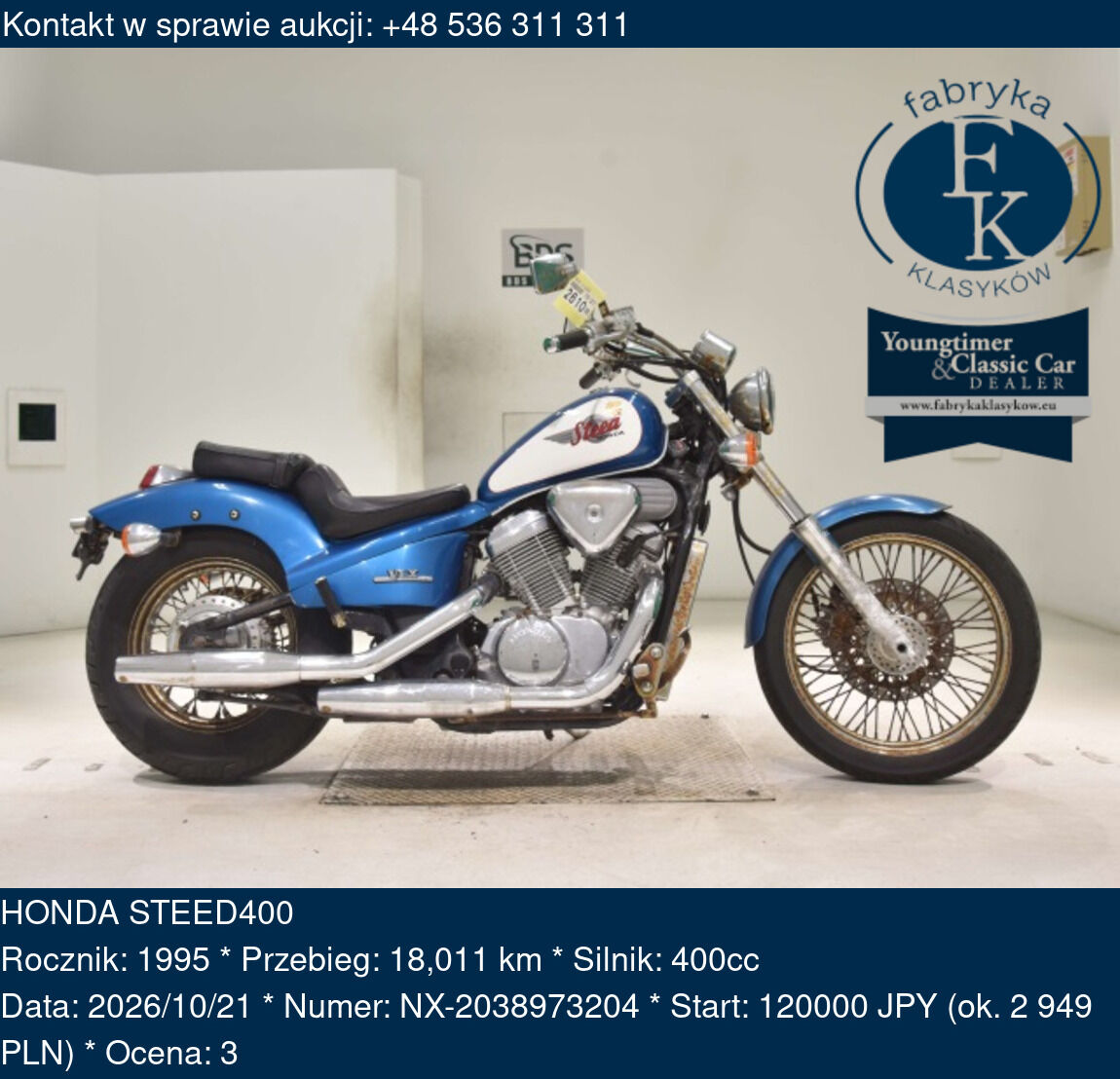 HONDA STEED400 1995 - zdjęcie 2