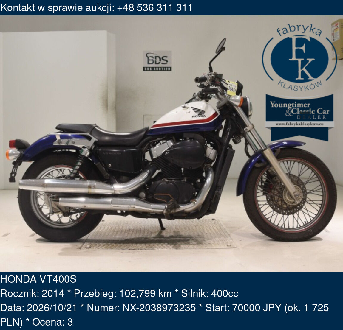 HONDA VT400S 2014 - zdjęcie 2