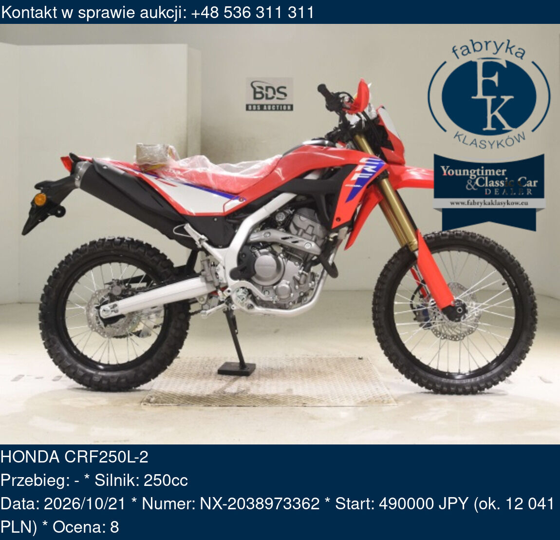 HONDA CRF250L-2 - zdjęcie 2