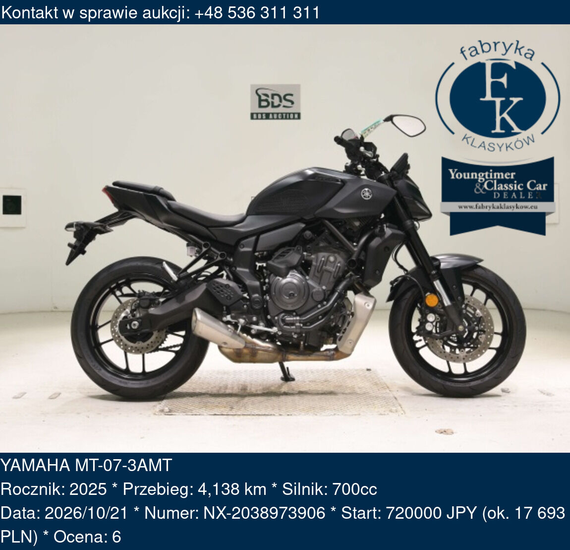 YAMAHA MT-07-3AMT 2025 - zdjęcie 2