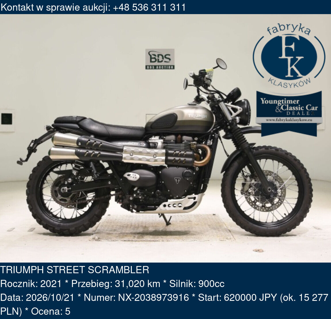 TRIUMPH STREET SCRAMBLER 2021 - zdjęcie 2