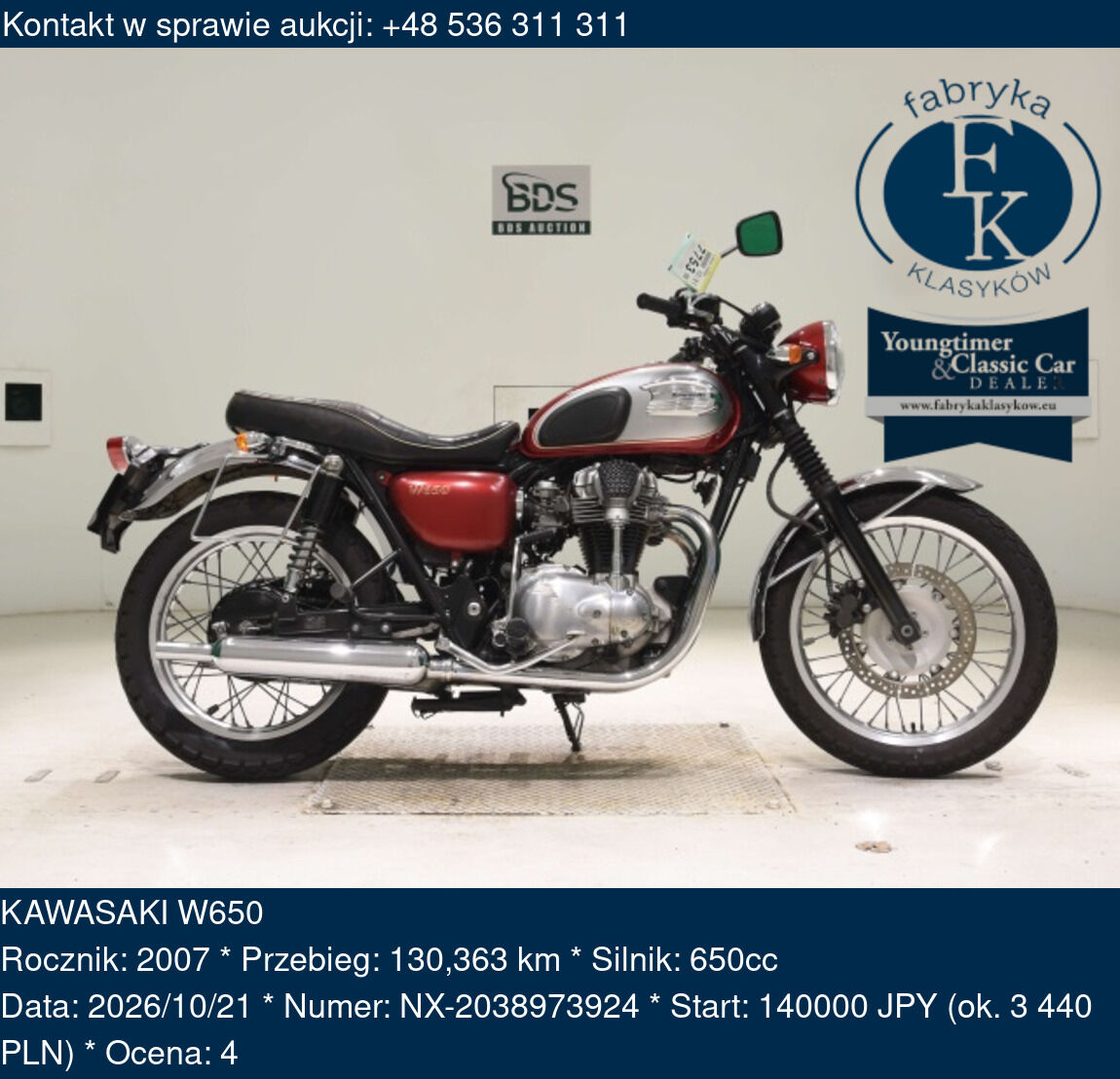 KAWASAKI W650 2007 - zdjęcie 2