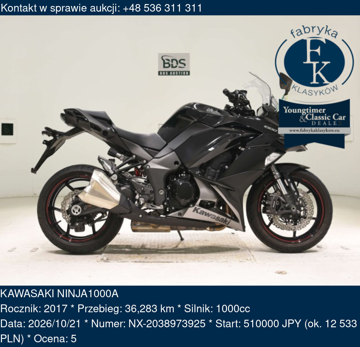 KAWASAKI NINJA1000A 2017 - zdjęcie 2