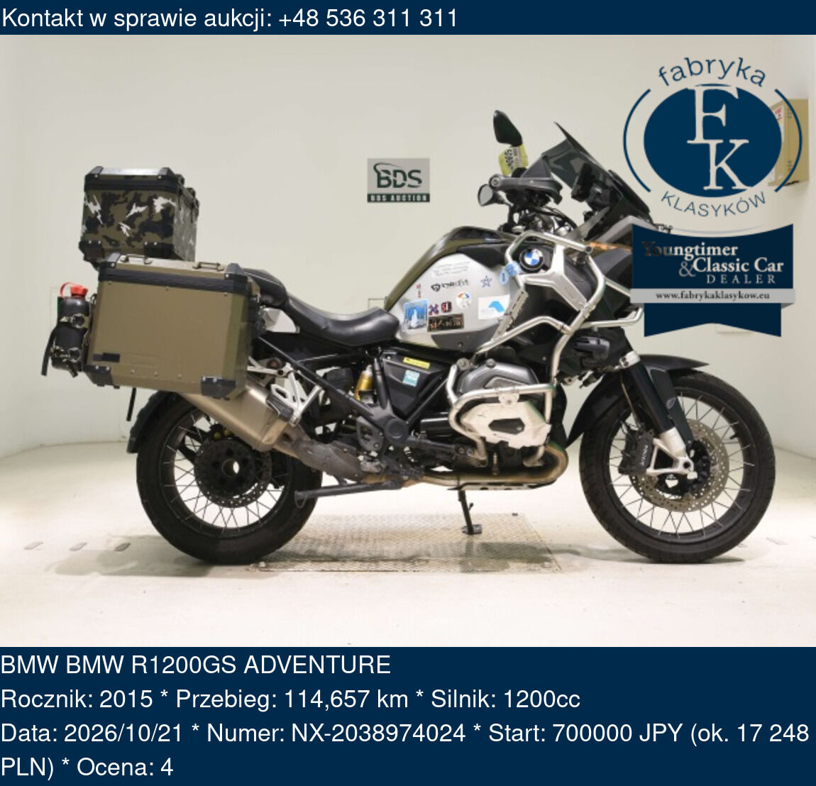 BMW BMW R1200GS ADVENTURE 2015 - zdjęcie 2